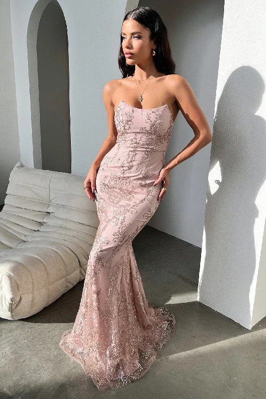 Ardell Maxi Dress - Pink Glitter