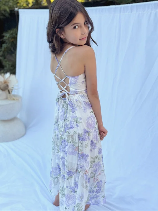 Savannah Girls Lilac Maxi Dress