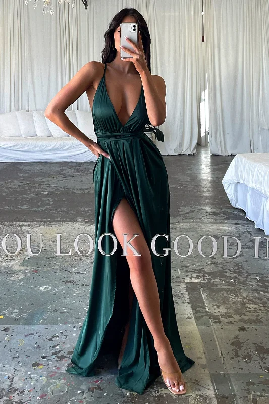 Scarlett Dress - Emerald Green