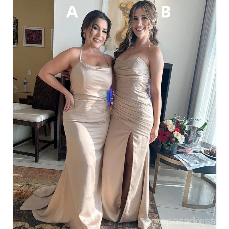 Sexy Mermaid Side Slit Maxi Long Bridesmaid Dresses,Party Dress, WG1877